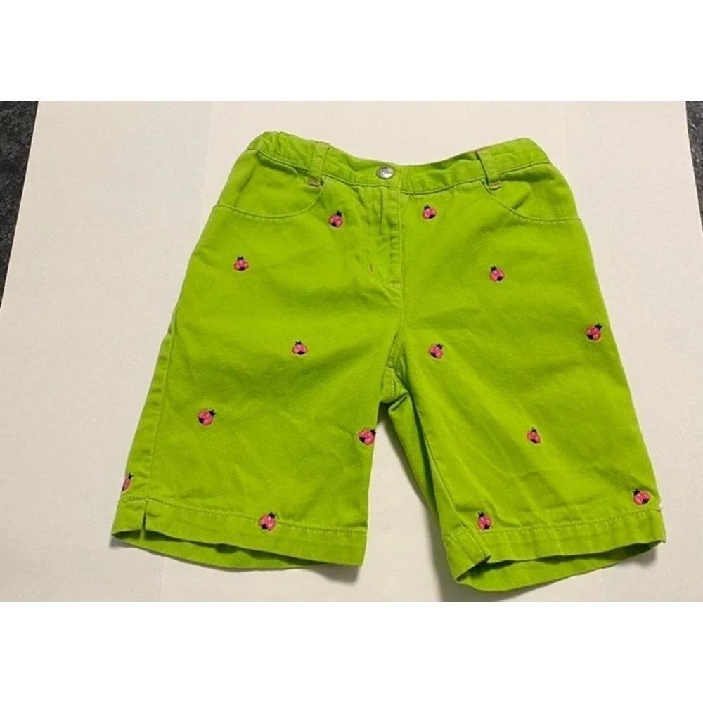 Gymboree Cute Ladybug Green Shorts Sz 6